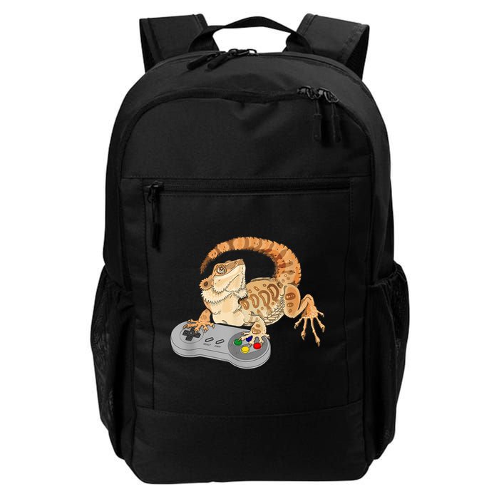 Bearded Dragon Playing Video Game Reptiles Pagona Gamer Backpack