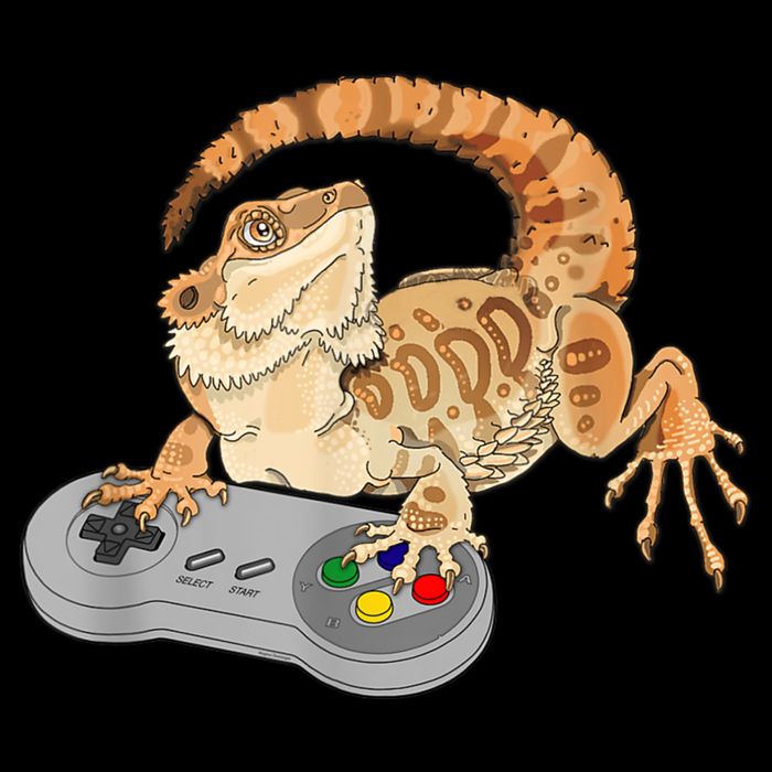 Bearded Dragon Playing Video Game Reptiles Pagona Gamer Backpack