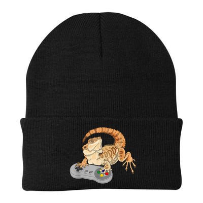 Bearded Dragon Playing Video Game Reptiles Pagona Gamer Beanie