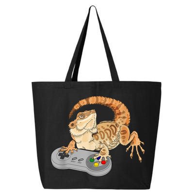 Bearded Dragon Playing Video Game Reptiles Pagona Gamer 25L Jumbo Tote