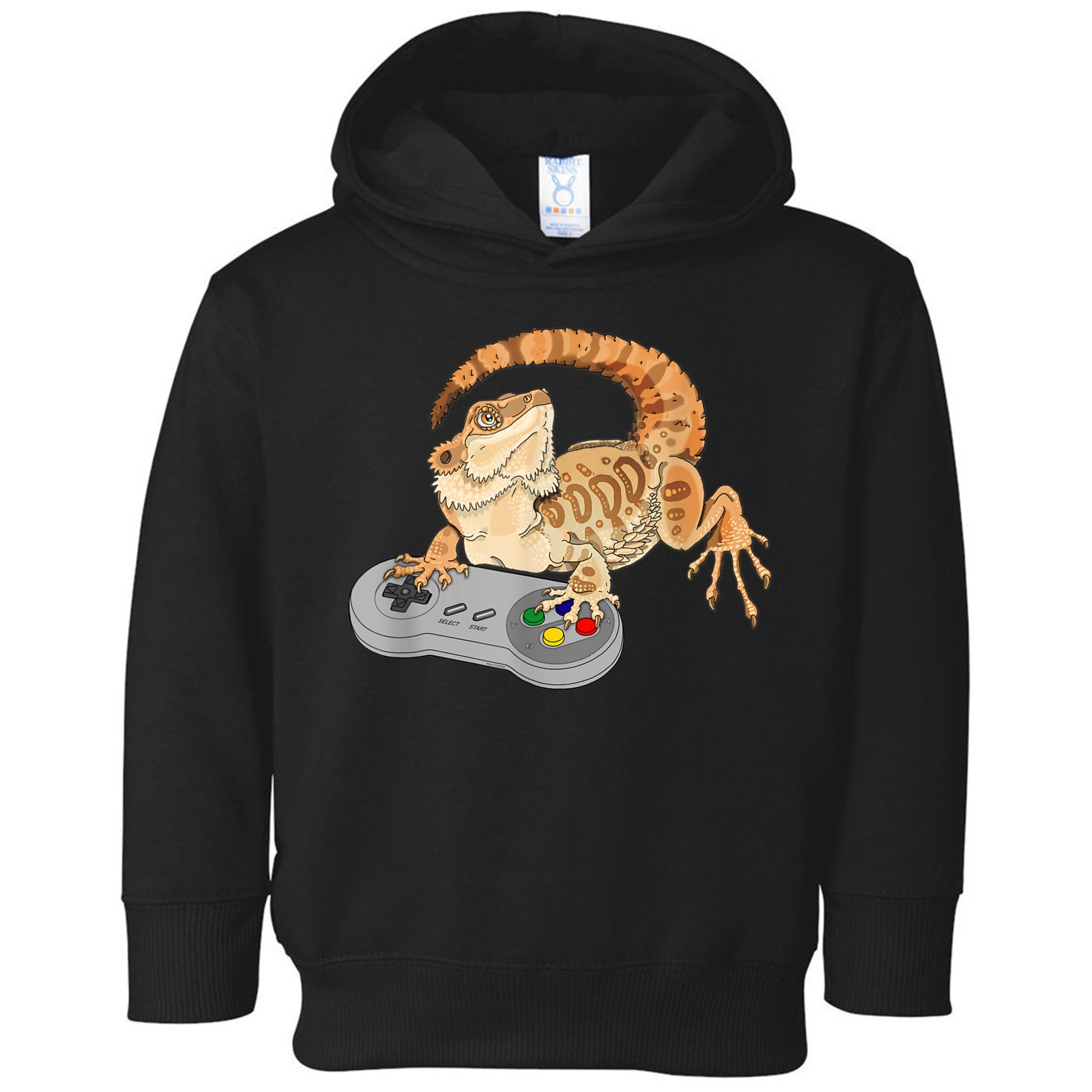 Bearded Dragon Playing Video Game Reptiles Pagona Gamer Toddler Hoodie