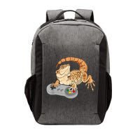 Bearded Dragon Playing Video Game Reptiles Pagona Gamer Vector Backpack