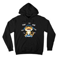 Bearded Dragon Playing Video Game Reptiles Hoodie