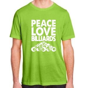 Billiards Dad Peace Love Billiards Gift Father's Day Adult ChromaSoft Performance T-Shirt