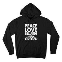 Billiards Dad Peace Love Billiards Gift Father's Day Hoodie