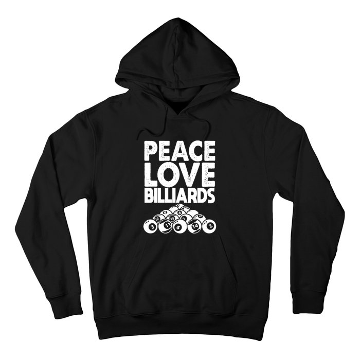 Billiards Dad Peace Love Billiards Gift Father's Day Hoodie