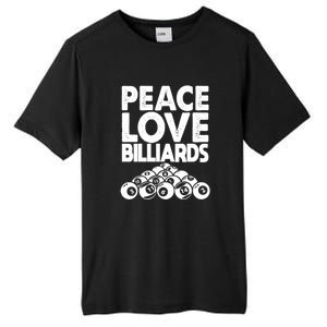 Billiards Dad Peace Love Billiards Gift Father's Day Tall Fusion ChromaSoft Performance T-Shirt