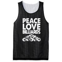 Billiards Dad Peace Love Billiards Gift Father's Day Mesh Reversible Basketball Jersey Tank