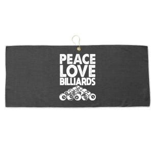 Billiards Dad Peace Love Billiards Gift Father's Day Large Microfiber Waffle Golf Towel