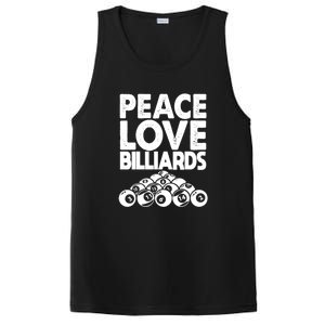 Billiards Dad Peace Love Billiards Gift Father's Day PosiCharge Competitor Tank