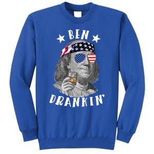 Ben Drankin Patriotic American Ben Franklin 4th Of July Gift Tall Sweatshirt