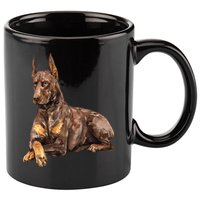 Brown Doberman Pinscher 11oz C Handle Ceramic Mug
