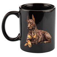 Brown Doberman Pinscher 11oz C Handle Ceramic Mug