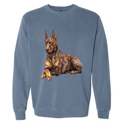 Brown Doberman Pinscher Garment-Dyed Sweatshirt