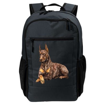 Brown Doberman Pinscher Daily Commute Backpack