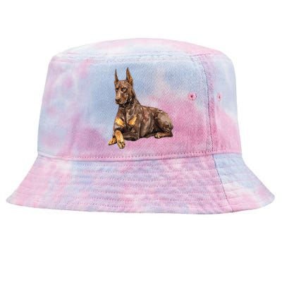 Brown Doberman Pinscher Tie-Dyed Bucket Hat