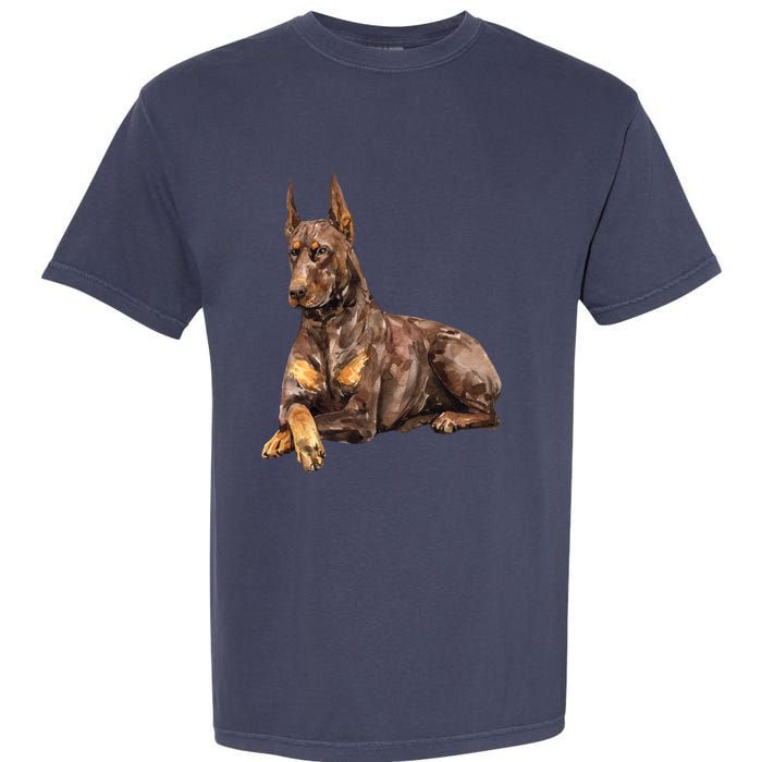 Brown Doberman Pinscher Garment-Dyed Heavyweight T-Shirt