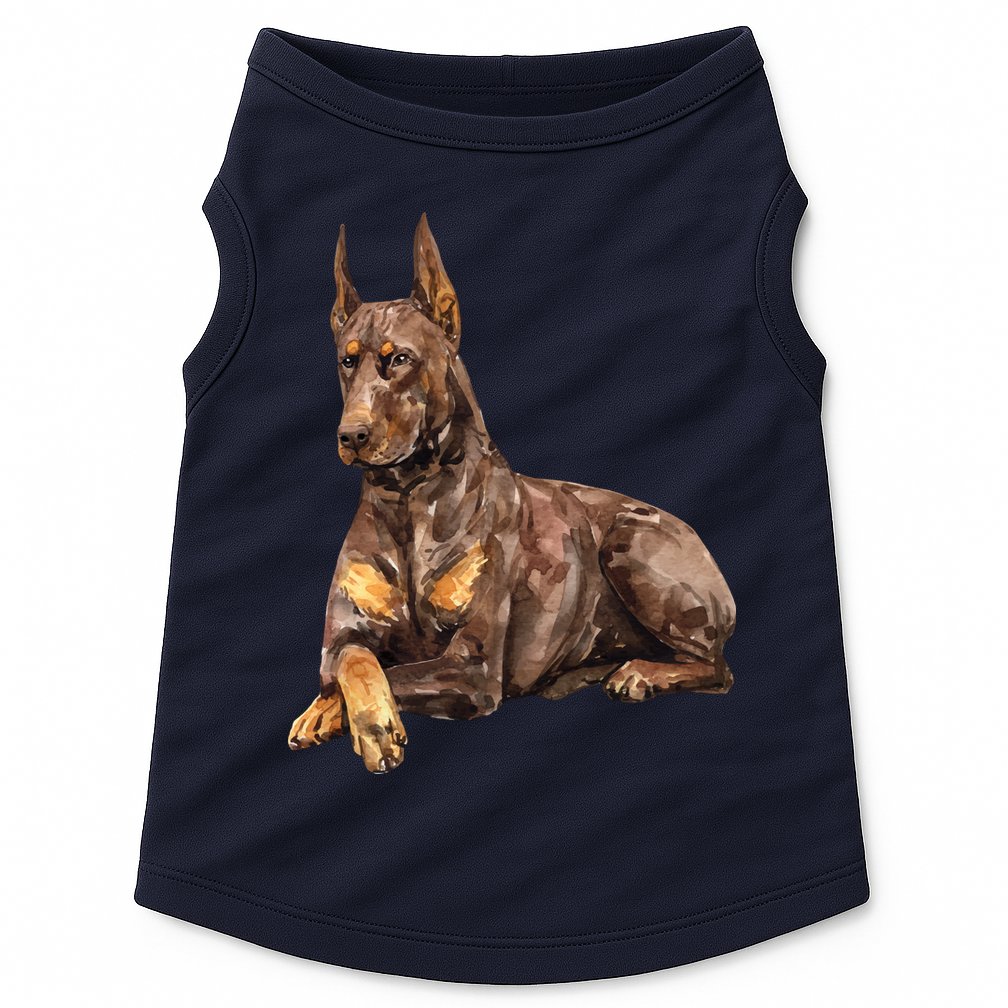 Brown Doberman Pinscher Doggie Tank