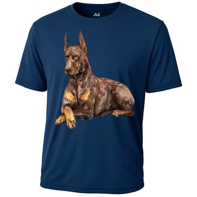 Brown Doberman Pinscher Performance Shirt