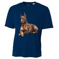 Brown Doberman Pinscher Cooling Performance Crew T-Shirt