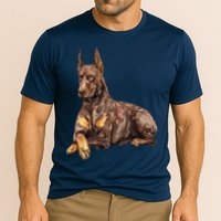 Brown Doberman Pinscher Cooling Performance Crew T-Shirt