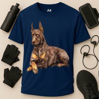 Brown Doberman Pinscher Cooling Performance Crew T-Shirt