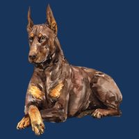 Brown Doberman Pinscher Cooling Performance Crew T-Shirt