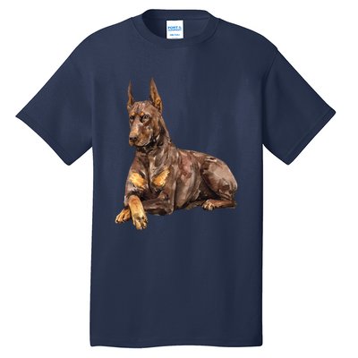 Brown Doberman Pinscher Tall T-Shirt