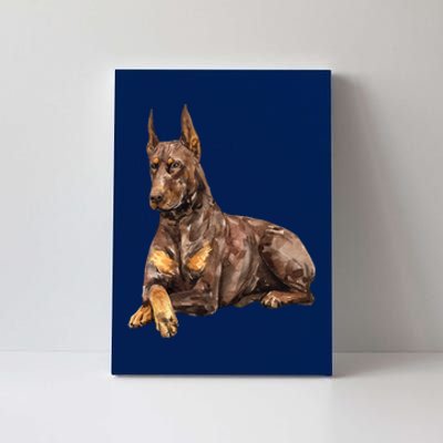 Brown Doberman Pinscher Canvas