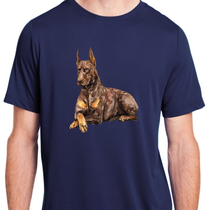 Brown Doberman Pinscher Adult ChromaSoft Performance T-Shirt