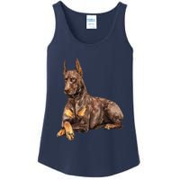 Brown Doberman Pinscher Ladies Essential Tank