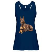 Brown Doberman Pinscher Ladies Essential Flowy Tank