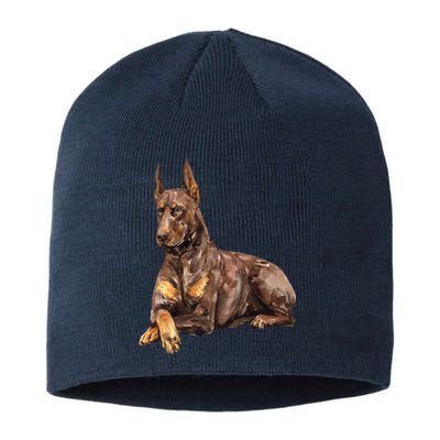 Brown Doberman Pinscher Sustainable Beanie