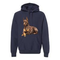 Brown Doberman Pinscher Premium Hoodie