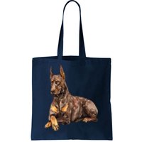 Brown Doberman Pinscher Tote Bag