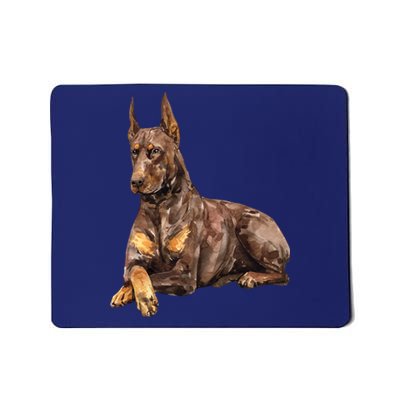 Brown Doberman Pinscher Mousepad