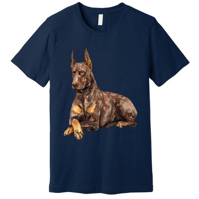 Brown Doberman Pinscher Premium T-Shirt