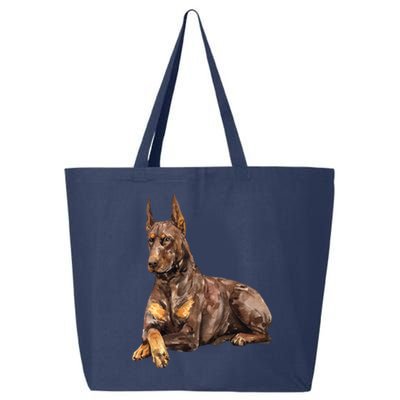 Brown Doberman Pinscher 25L Jumbo Tote