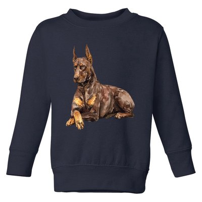 Brown Doberman Pinscher Toddler Sweatshirt