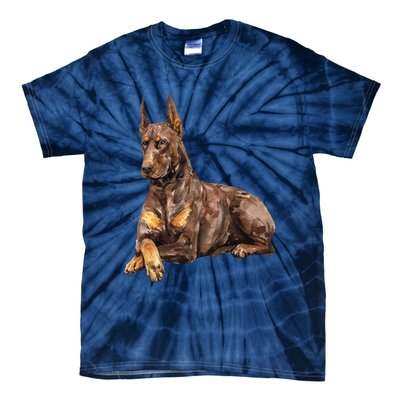 Brown Doberman Pinscher Tie-Dye T-Shirt