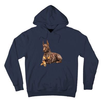 Brown Doberman Pinscher Tall Hoodie