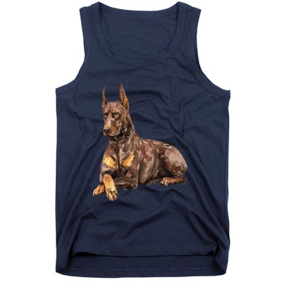 Brown Doberman Pinscher Tank Top