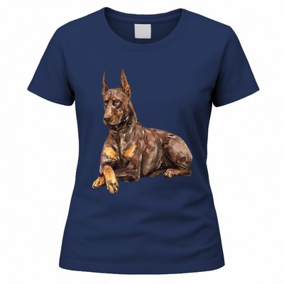 Brown Doberman Pinscher Women's T-Shirt