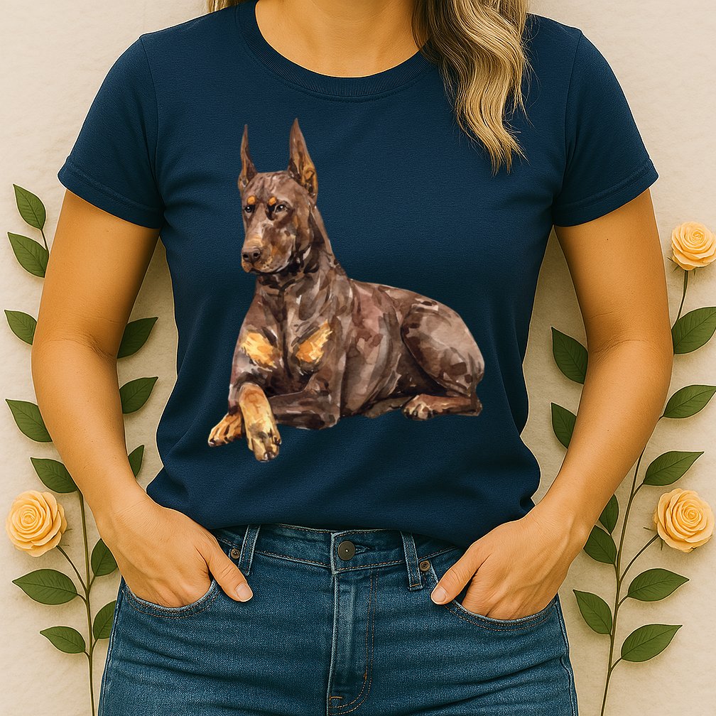 Brown Doberman Pinscher Womens T-Shirt