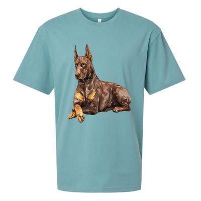 Brown Doberman Pinscher Sueded Cloud Jersey T-Shirt