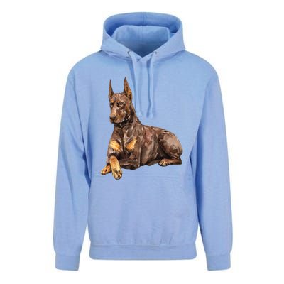 Brown Doberman Pinscher Unisex Surf Hoodie