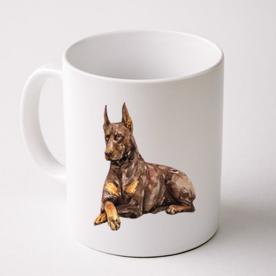 Brown Doberman Pinscher Coffee Mug