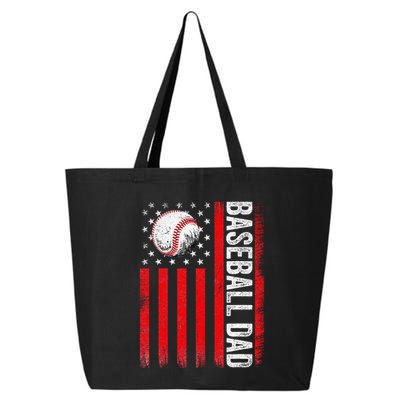 Baseball Dad Player American Us Flag Patriotic 25L Jumbo Tote