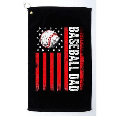 Baseball Dad Player American Us Flag Patriotic Golf Towel