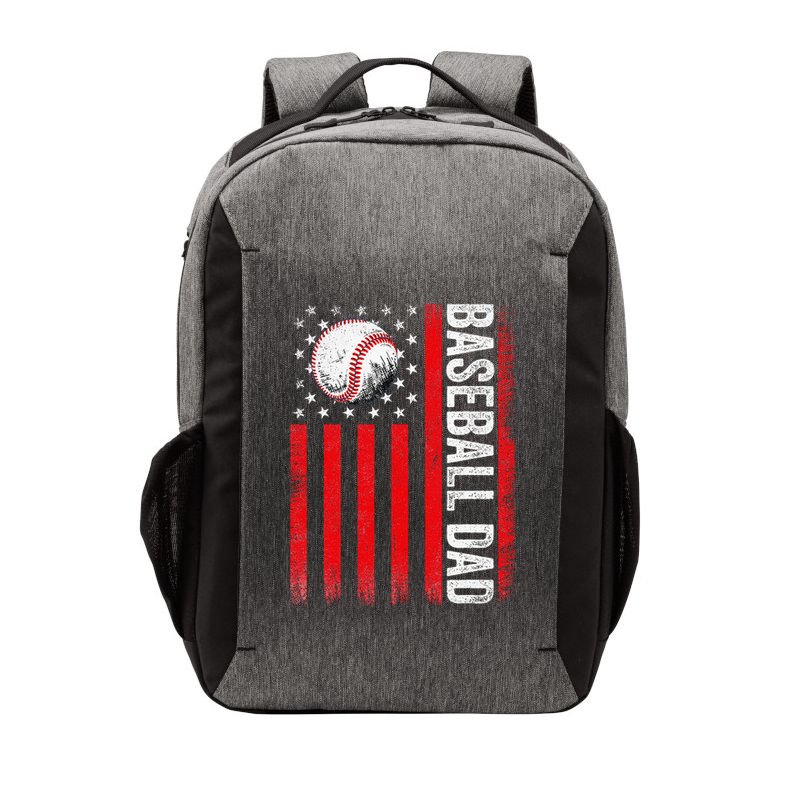 Baseball Dad Player American Us Flag Patriotic Vector Backpack